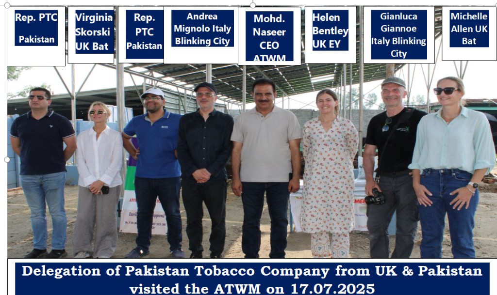 Named delegates of the Pakistan Tobacco Company visit to ATWM on 17.07.2025