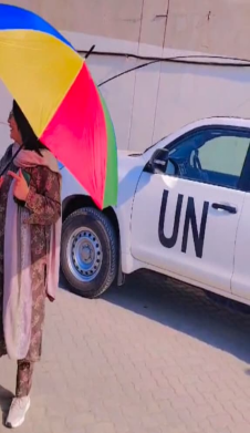 United Nations vehicle at the ATWM facility